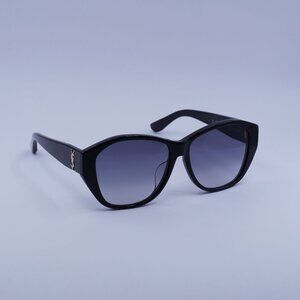 Saint Laurent SL M8/FN 001 Sunglasses Black Square Frame, Grey Gradient Lenses